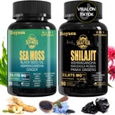 Geloo Superfood Supplies Bundle - 90 Count Sea Moss Capsules (Sea Moss, Black Seed Oil) & 90 Count Pure Shilajit Capsules (Shilajit, Ashwagandha) - 1 pack (原始内容存档于2019-03-03) 黑种子油(Sea Moss, Black) 黑种子油(Sea Moss, Blacked Oil) 黑种子油(Shea) 黑种子油(Sheare Shilajit Capsules) - 1 Pack (Shilagit, Ashwagandha)