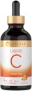 Carlyle Vitamin C Liquid 4 fl. z 橙色Flavor | Vegan, Non-GMO, Gluten Free Supplement (英语).