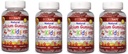珊瑚钙维生素D3 Kids Gummy, Natural Cherry Flavor, Non GMO, Gluten-Free, Dairy-Free, Soy-Free and Gelatin Free - 300 mg 钙,以及800 IU 维生素D3-60 Gummys (4 Pack).