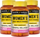 MASON NATURAL 妇女日报的多种配方,配有21种基本维生素和营养素,支持总体健康与整体健康,90个卡片(3包)