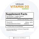 Vegan Vitamin D35000 IU 补充剂 - 纯,高概率 D3 维生素5000 IU 补充剂 免疫健康与强骨支持 - 120 Capsules, 提供2-Month 供应VIT D3
