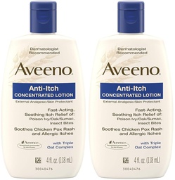 Aveeno, 防痒集中的Lotion, 4 fl oz- pack of 2