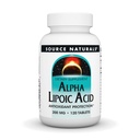 来源 天然 α Lipoic Acid 200 mg 支持健康糖代谢、肝功能和能源生成 - 120 片