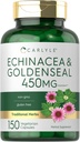 Carlyle Echinacea Goldenseal Capsules 150 植物学家,非GMO,格卢滕自由