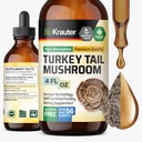 BIO KRAUTER Turkey Tail Mushroom Supplement - Turkey Tail Expless for Immune Support - Vegan,酒精和糖自由滴4 Fl.Oz.