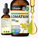 BIO KRAUTER 禄米根丁香 - Vegan呼吸辅助补充 - Lomatium 解剖液提取 - 无酒精和糖 - 2 Fl.Oz.