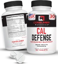Bone Builder 补充 - Cal Defense Bone 强度钙 女性和男性 - 含维生素D, C, K, 镁, Bromelain, & Ipriflavone 用于强骨 90 钙片的钙