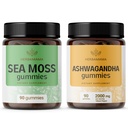 HERBAMAMA 海蚊和Ashwagandha Kit - 1600 mg的海蚊装箱 Bladderwrack & Ashwagandha 根胶 - Vegan,非GMO,无盖拉廷 - 2包