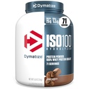 Dymatization ISO100 Whey蛋白蛋白粉溶胶,Gourmet巧克力,蛋白质25g,5 英镑,5.5g BCAAs,小于120 Cal.,Gluten Free,1g Fat,1g Sugar,2g Carb (71 services)