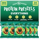 晶体动力蛋白脆饼 万事俱备 高蛋白 Vegan Keto Snack 28 G 植物基蛋白 低卡布 Crunchy Pretzel Snacks 无糖 无种子油 1.75 oz Bags 24 Pack