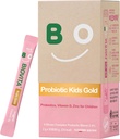 Kids Probiotics Powder(30支棍,30天) - 支持健康免疫和消化系统,草莓乳汁 flavor for Children 3–12. Bifidobacteria,维生素D,锌. Mooth-Displex.