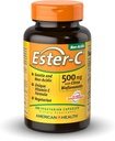 含Citrus Bioflavonoids的美国健康Ester-C 500毫克 - 120 蔬菜卡普尔 - 24小时免疫支持 - 非GMO、Vegan、Gluten Free - 60 服务