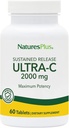 Natures Plus Ultra-C 2000 mg - 60 片 - 配有玫瑰皮的维生素C - Immune & Antioxidant Support - 蔬菜,Gluten Free - 60 services