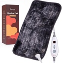 Bearhug Electric Heating Pad 12''x24'' 双侧福尔热帕,6加热级,2H自动Off, Moist & Dry Heat 治疗背痛,机器可洗,ETL认证-礼品盒