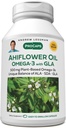 Andrew Lessman Ahiflower Omega-3 with GLA - 60 Softgels - 唯一平衡的植物基基本Omega-3脂肪酸源. 无胃气逆,污染物或水星. 容易吞下来