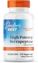 最佳高发性Serrapeptase、支持辛纳斯健康、非GMO、Vegan 270 Veggie Caps
