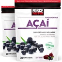 强制因素 Acai 软厨用于免疫支持、氧化性压力防御、超级食品和抗氧化剂补充剂、非GMO、无Gluten和Vegan、Acai Berry Flavor、30个软厨、2-Pack