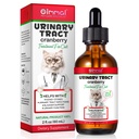 猫的尿道切片,天然猫的尿道切片感染治疗滴 - 支持Bladder,肾石,狗UTI,Cranberry Kedney Bladder 支持补充,鸡肉Flavor - 60毫升/2.02oz