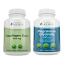 纯Holly Hollitic Hawthorn Berry 665mg + 甘油镁 400mg + 150 Capsules & 270 片 - Vegan Bundle - 美国制造