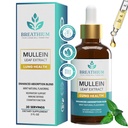4-in-1 Mullein Drops for Lungs & Gut Health – Liposomal Mullein Leaf 提取,葵花莱西丁 & Choline for Imune, Digestive, Alliergy & Mucus Relief – 在美国制造 – 2oz Peppermint