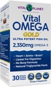 生命星球 - 生命星球 Omega Ultra Potent Wild Caught Omega 3 鱼油补充剂 2350mg 高潜力Omega 3 脂肪酸补充剂 EPA 和 DHA 支持脑和心脏健康 30 软胶