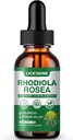 1 Pack 2000MG Rhodiola Rosea Tincture - 有机天然Rhodiola Rosea 提取液滴增殖剂,用于应激,摩德,能量和脑支持 - 更好的吸收,无糖 2 Fl Oz