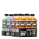 Electromax SUERO - 零糖电解饮料 – 12 Pack Mix (21.3 Fl Oz Each),水分用于体育,恢复,以及日常使用 – 镁,钾,锌,钙 – 零卡路里. (混合包装)