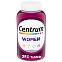 Centrum Multivitamin for Women, 配铁, 维生素D3, B 维生素和抗氧化维生素C和E, Gluten Free, 非GMO 成份- 250 Counter