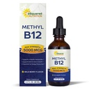 aSquare 营养 维生素 B12 亚语液体滴 - 5000 MCG 补充甲基Cobalamin(甲基B-12) - Max 吸收 B 12 增加能量 - Vegan 友好 - 2 fl oz