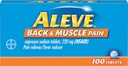 Aleve Back and Muscle Paints, 快速行动全天针对头痛, 肌肉, 和背痛, Naproxen Sodium Capsules, 220 mg, 100 Count