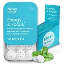 NeuroGum Energy Cafeine Mints (144 Piects) - 配有L-Teanine + Natural Cafeine + Vitamin B12 & B6的无糖食品 - 女性与男性的诺诺特能源与焦点补充 - Keto & Vegan, Peppermint Flavor