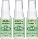 LOVITA 蜜蜂 Propolis喉咙喷洒 250mg 蜜蜂 Propolis 提取物,含18%的生物氟化物、无酒精抗氧化剂、免疫支持和溶液喉部救治、无腺、非GMO、1 Fl Oz、90天供应