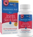 Hyalogic Hyaluronic酸 Chewable Lozenge - 皮肤护理和眼睛的Chewwits for Skin Care & Eyes - Vegan,无糖和莓味Hyaluronic酸补充剂(60个计数)