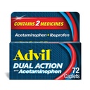 与Acetaminophen、250 Mg Ibuprofen和500 Mg Acetaminophen Per Dose(2个剂量等值)合在一起的双行动卡片,用于8小时疼痛缓解-72个计数