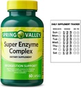 Spring Valley Super Ezyme 复杂饮食辅助 消化辅助 60 Capsules + Daily 补充 跟踪粘贴