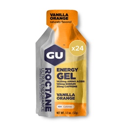 GU 能源 Roctane 超耐力 能源 Gel, Vegan, Gluten-Free, Kosher, 以及 乳房免费 运动营养 跑步, 自行车, 徒步或滑雪, 香草橙 (24包)