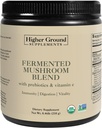 发酵的蘑菇 混合剂 6 Premium grown mushrooms + Prebiotics, Fibers, 和维生素 C 豁免 → Non-GMO → Gluten-free → 210g