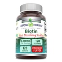 (原始内容存档于2017-12-05). Excellent Formulaments Biotin Fast Solve 10000 Mcg Tablets Supplements QQ草莓Flavor 维生素B7 XN-GMO Gluten Free QQQ 在美国制造(120计数).
