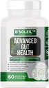 B ' SoleilTM 高级古特健康 Probiotic - Pre,Pro & Post Biotics - 天然肠胃支持 - 60 蔬菜 capsules - Gluten Free, Vegan & Non-GMO 真正的健康 Probiotics - 25亿 CMU