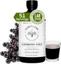 长莓糖浆(Melderberry Syrup by Elderlane) - 长莓饮料(Melderberry Shots) - 儿童与成年人的免疫支持补贴(Immune Bosters) - 自然豁免促进器 - 用蜂蜜和长莓制作 - 免Gluten - Free - 8.5 Fl Oz