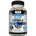 Kaya Naturals - 与梅拉托宁的睡眠支持公式 - 援助支持维他命补充剂 - 睡眠压力和黏液支持 - L - Tryptophan, Passion Flower, Ashwagandha and More - 60 Capsules (60 Counter)