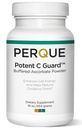 PERQUE 增殖维生素C 吸附粉 - pH 平衡剂,蔬菜剂, Allergen-Free维生素C 补充剂 - 快效抗氧化剂支持 - Effervescent Powder with Magnesium, Potassium & Zinc - 16 oz