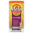 Metamucil Fiber,4-in-1 Psyllium Fiber 补充品,无糖粉,不味饮料,114 服务品(包装 May Vary)