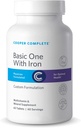 Cooper Complete - Basic One Multivitamin with Iron - Daily Multivitamin and Mineral Supplement with Iron - 每瓶60位服务员. 包装 3