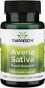 Swanson Full Spectrum Avena Sativa(绿色食草草) - 草药补充剂 促进神经系统健康 - 支持整体健康的自然公式 - (60 Capsules,每片400mg)