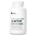 L-Methylfolate 15mg 加上甲基B12, D3, Taurine & NAC → MTHFR-Friendly Folate (HighPotency) → 维生素B9和B12的生物活性形式 → + Mood,甲基化,和认知 → 60 Capsules