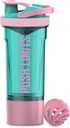 Artoid Mode Inspirent Fitness 健身运动 蛋白质摇摆瓶 24 Ounce, 带有摇摆球和摇摆网格的双重混合技术 包含、扭矩和锁蛋白盒存储 包含