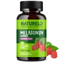 Naturelo Melatonin Gummys – 非GMO, Gluten- Free, Soy Free - 草莓火焰 - Gentle睡眠补充 - 90 植物学家 Gummys