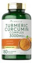 Carlyle Turmeric Curcumin Supplement + 3000mg 180 Capsules + 黑胡椒, Curcuminoids 和 Bioperine + + 非 GMO, Gluten Free