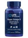 生命延伸 Super Omega-3 EPA/DHA 鱼油,芝麻 利格南和橄榄提取 – 心脏健康,脑健康,炎症健康支持,无胶质,容易吞,非GMO,240软胶